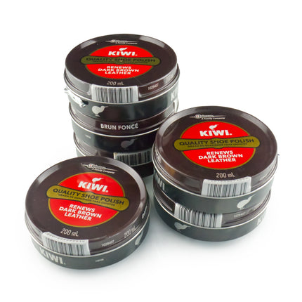 Kiwi Shoe Polish (Dark Brown) 200ML x 6 - Bulk Haven