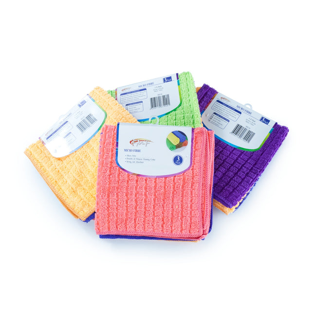 Microfibre 35CMx35CM 3's x 4 - Bulk Haven