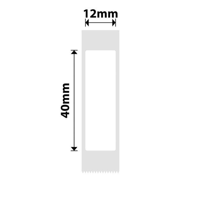NB103 - NIIMBOT - D11 / D101 / D110 / H1S - T12X40MM - 160 LABELS PER ROLL - WHITE (5 ROLLS)