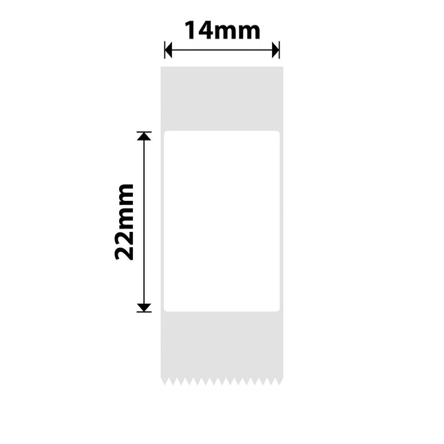 NB114 - NIIMBOT - D11 / D101 / D110 / H1S - 14X22MM - 250 LABELS PER ROLL - RECTANGLE - WHITE (5 ROLLS)