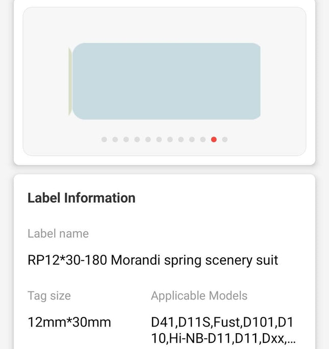 NB137 - NIIMBOT - D11 / D101 / D110 / H1S - 12X30MM - SPRING EDITION - 180 LABELS PER ROLL - 12 X ROLLS - Bulk Haven