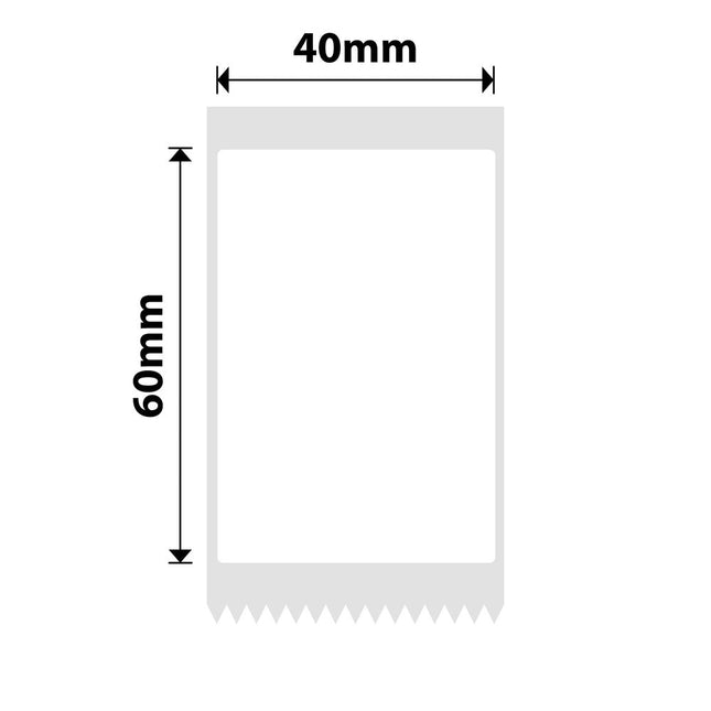 NB192 - NIIMBOT - B1 / B21 / B3S / B4 - 40X60MM - 125 LABELS PER ROLL - WHITE (5 ROLLS)