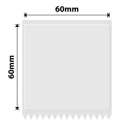 NB545 - NIIMBOT - K2 / K3 - TT60X60MM - 470 LABELS PER ROLL - TRANSPARENT - Bulk Haven