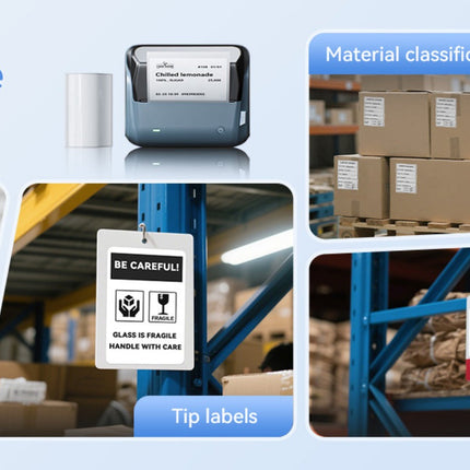 NB609 - NIIMBOT - B4 - BLUETOOTH SHIPPING THERMAL LABEL PRINTER WITH FREE ROLL – LAKE BLUE