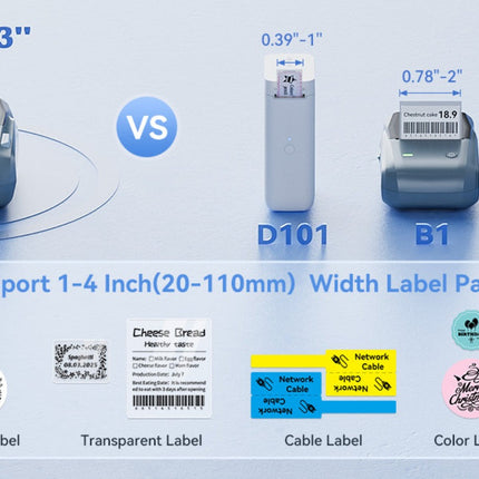 NB609 - NIIMBOT - B4 - BLUETOOTH SHIPPING THERMAL LABEL PRINTER WITH FREE ROLL – LAKE BLUE