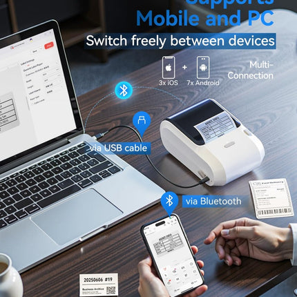 NB610 - NIIMBOT - M3 - PORTABLE BLUETOOTH THERMAL TRANSFER LABEL PRINTER - INCL FREE LABEL ROLL