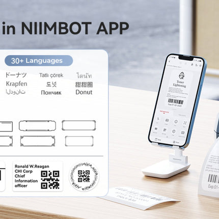 NIIMBOT - K3_W - THERMAL BUSINESS BLUETOOTH & WIFI LABEL PRINTER - INCLUDING 50*30MM LABEL ROLL WITH 900 LABELS