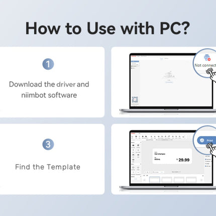 NIIMBOT - K3_W - THERMAL BUSINESS BLUETOOTH & WIFI LABEL PRINTER - INCLUDING 50*30MM LABEL ROLL WITH 900 LABELS