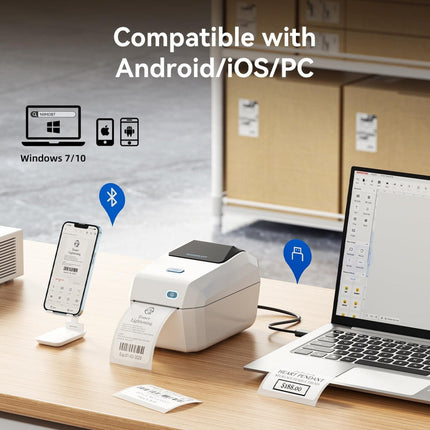 NIIMBOT - K3_W - THERMAL BUSINESS BLUETOOTH & WIFI LABEL PRINTER - INCLUDING 50*30MM LABEL ROLL WITH 900 LABELS