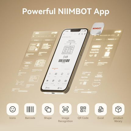 NIIMBOT - K3_W - THERMAL BUSINESS BLUETOOTH & WIFI LABEL PRINTER - INCLUDING 50*30MM LABEL ROLL WITH 900 LABELS