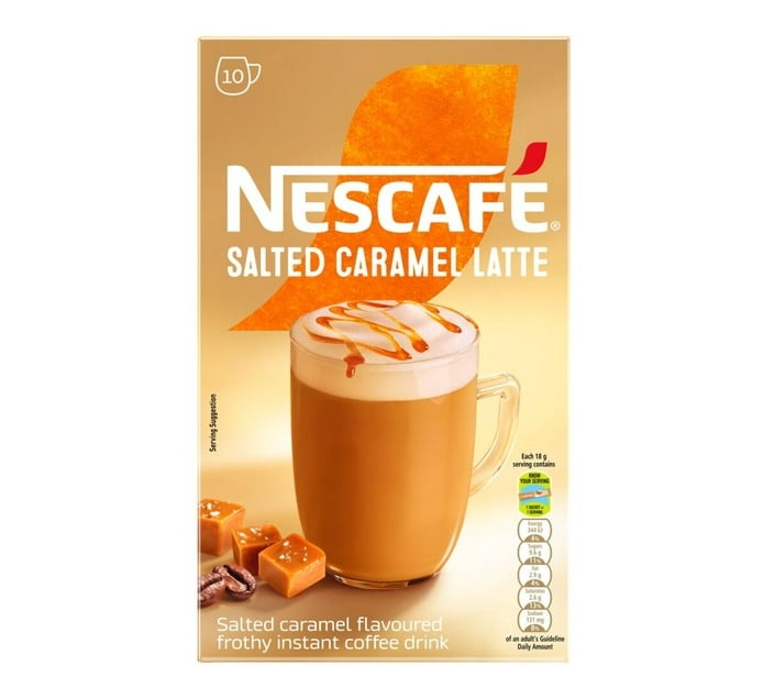 Nescafe Cappuccino Sachets Salted Caramel Latte (Box of 100 x 18g) - Bulk Haven