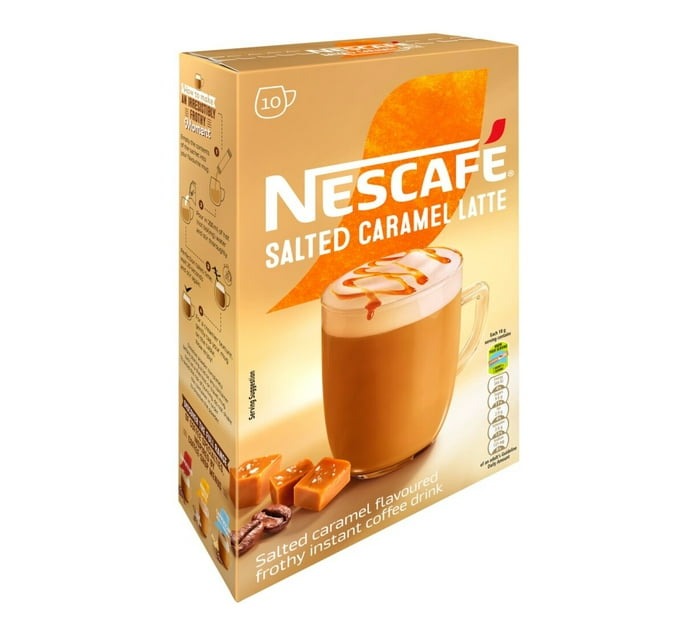 Nescafe Cappuccino Sachets Salted Caramel Latte (Box of 100 x 18g) - Bulk Haven