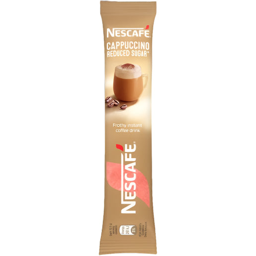 Nescafe Reduced Sugar Cappuccino (Box of 100 x 12.5g) - Bulk Haven
