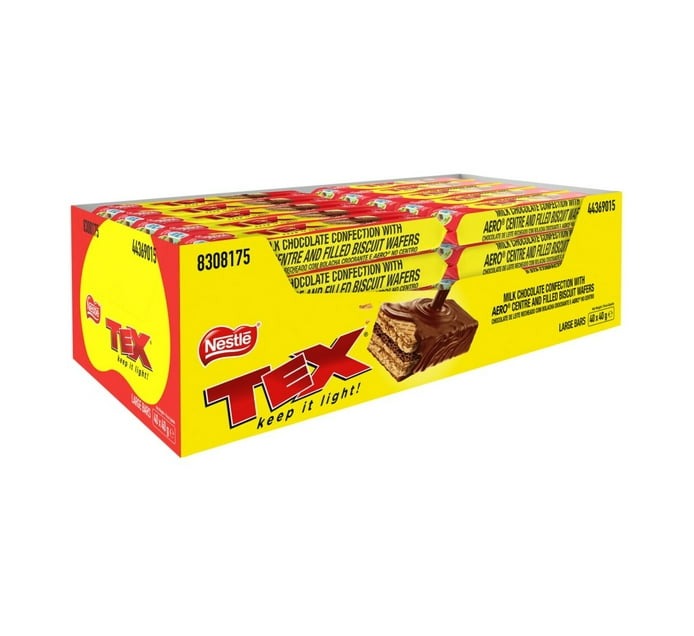 Nestle Tex Chocolate Bars (Pack of 40 x 40g) - Bulk Haven
