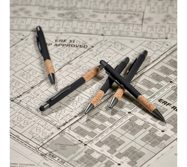 Okiyo Denki Stylus Ball Pen (Pack of 50, Black, Navy, Solid White) - Bulk Haven