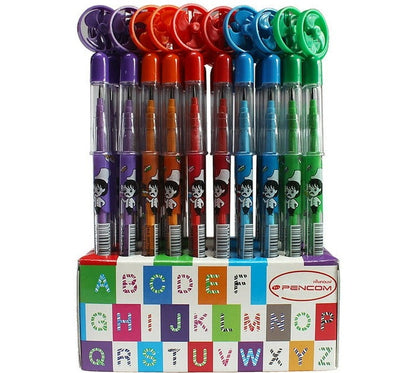 Pencom Fan Topper Non-sharpening Pencil with Leads (box of 50) Round (Set of 50, Black) - Bulk Haven