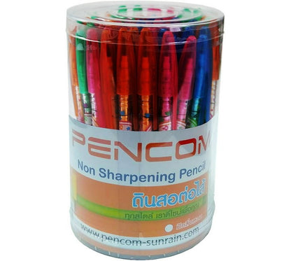 Pencom Non-sharpening Fruit Scented Pencil with Leads (Drum of 72) Round (Set of 72, Black) - Bulk Haven