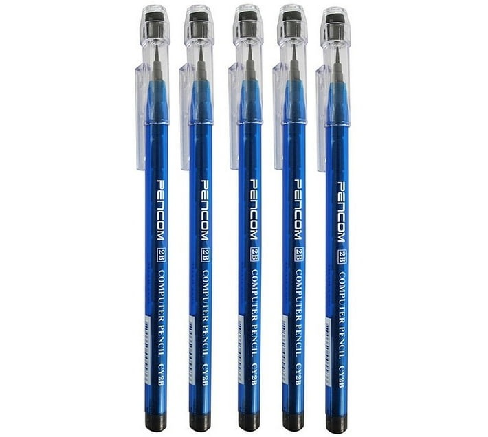 Pencom Non-sharpening Pencil with Leads (Drum of 50) Round (Set of 50, Black) - Bulk Haven