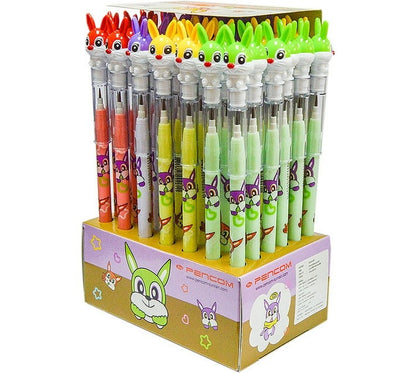 Pencom Rabbit Topper Non-sharpening Pencil with Lead (Set of 36, Black) - Bulk Haven