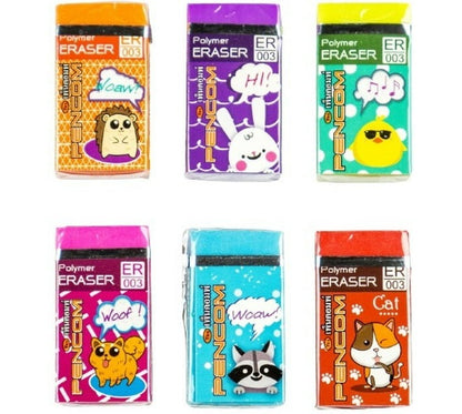 Pencom Rectangle Polymer (Eraser Box of 36) Non Toxic Eraser (Set of 36, Multicolour) - Bulk Haven