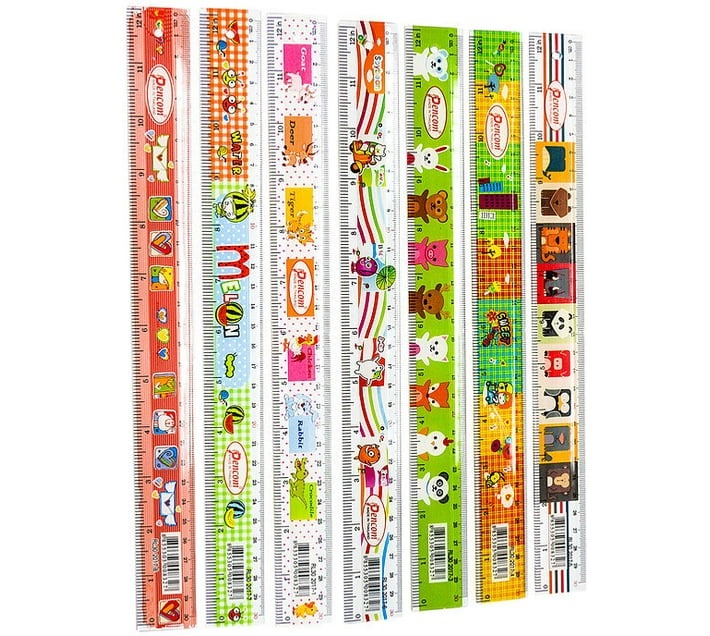 Pencom Ruler 30cm FILM Ruler (Pack of 24, Multicolour) - Bulk Haven