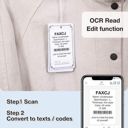 NB109 - NIIMBOT - B21 - PORTABLE THERMAL LABEL BLUETOOTH PRINTER INCLUDING FREE LABEL (50*30MM - WHITE)
