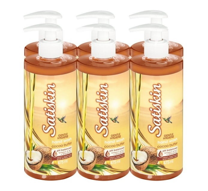 Satiskin Hand Wash Cocoa Butter (6 x 475ml) - Bulk Haven