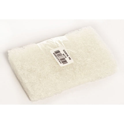Scouring Hand Pad 100MMx150MM (White)  x 30 - Bulk Haven