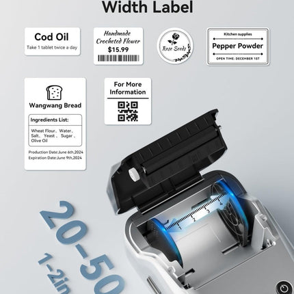 NB493 - NIIMBOT - B1 - PORTABLE THERMAL LABEL BLUETOOTH PRINTER INCLUDING FREE LABEL (50*30MM - WHITE)