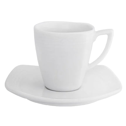 Noritake Arctic White Square AD Cup & Saucer 70ml - Bulk Haven
