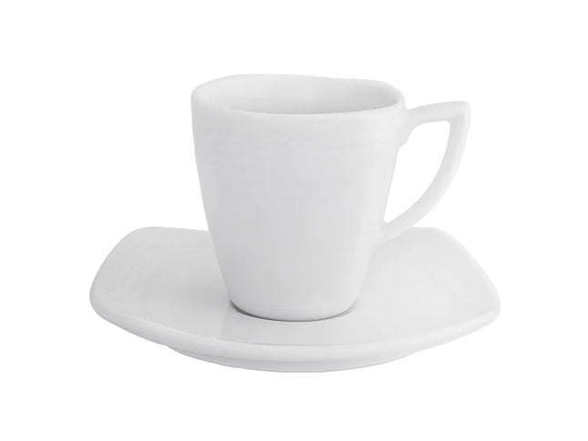 Noritake Arctic White Square AD Cup & Saucer 70ml - Bulk Haven