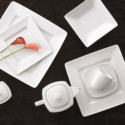 Noritake Arctic White Square AD Cup & Saucer 70ml - Bulk Haven