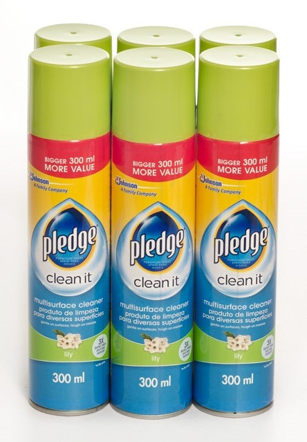 Pledge Multi-Surface Cleaner Lily 300ML x 6 - Bulk Haven