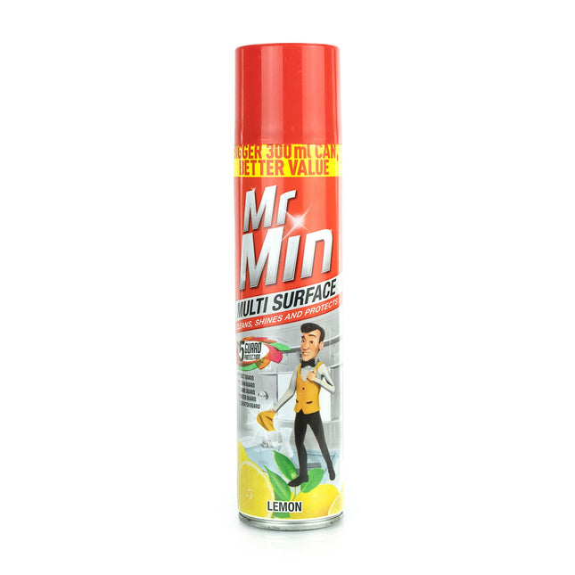 Mr Min Multi-Surface Lemon 300ML x 6 - Bulk Haven
