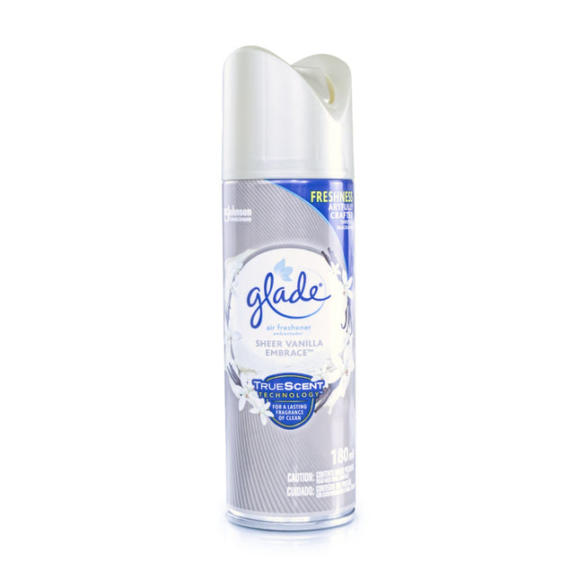 Glade Secrets Aerosol Sheer Vanilla Embrace 180ML x 6 - Bulk Haven