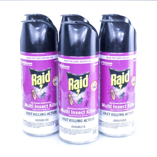 Raid Dual Purpose Insect Killer 300ML x 6 - Bulk Haven