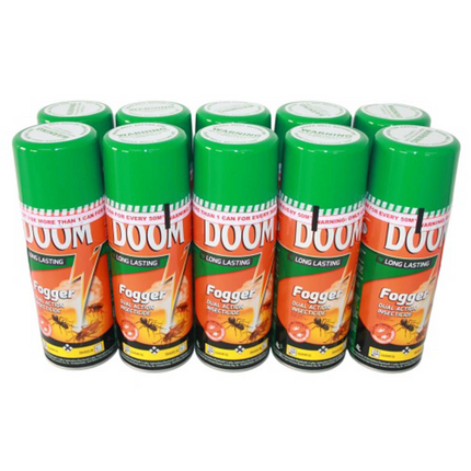 Doom Dual Action Fogger 350ML x 10 - Bulk Haven