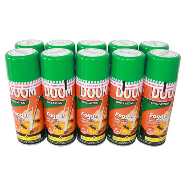 Doom Dual Action Fogger 350ML x 10 - Bulk Haven